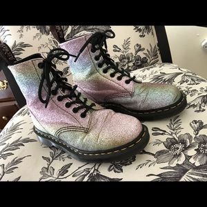 Great Condition women’s size 7 Pastel Glitter Doc Martin Boots